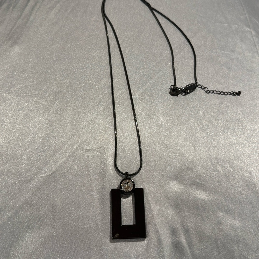 WHBM Black Long necklace